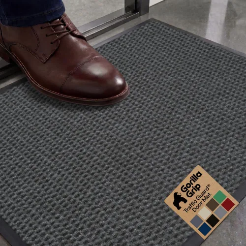 Vista 85 de GORILLA GRIP Traffic Guard - Tapete resistente para interiores y exteriores Negro