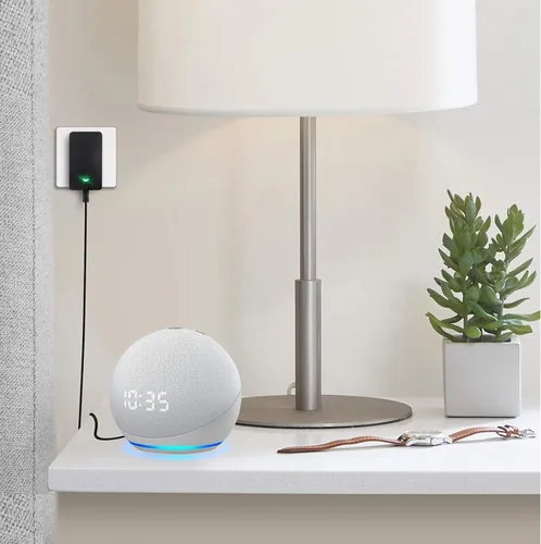Vista 7 de Adaptador de corriente de 15 W para Alexa Echo Show 5 1ª/2ª generación, Dot