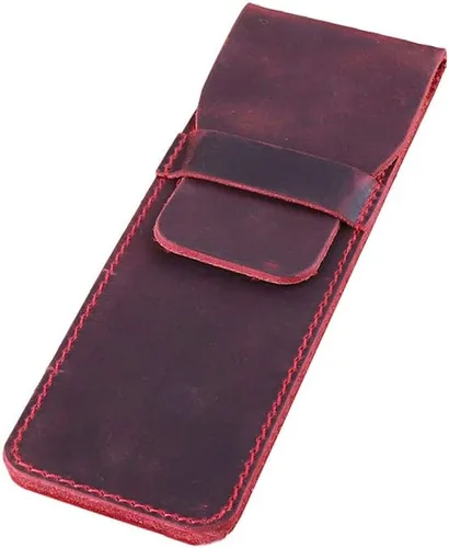 Vista 9 de Daimay Funda de cuero para bolígrafos Funda protectora de pluma de cuero para pluma de cuero de caballo loco Funda protectora - Negro
