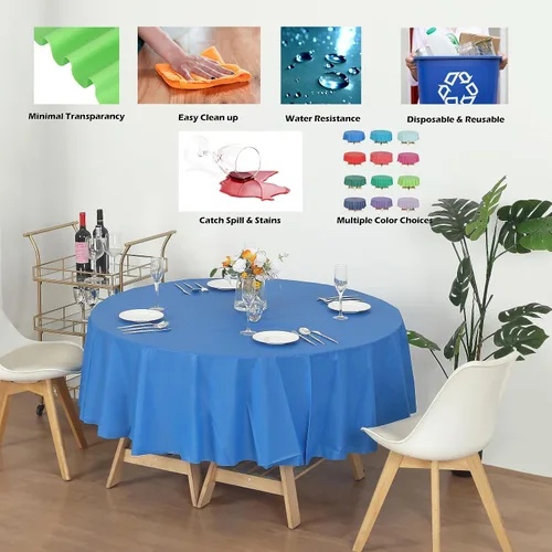 Vista 83 de Evershine - Mantel de plástico resistente (reutilizable, 12 unidades)