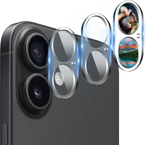 Vista 12 de Protector de lente de cámara (paquete de 3) compatible con iPhone 12 Pro Max, protector de lente de cámara, transparente, HD, antiarañazos