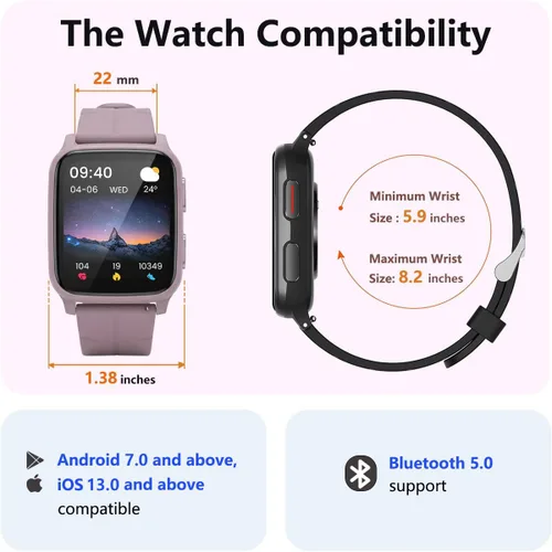 Vista 9 de MorePro Rastreador de actividad física con monitor de frecuencia cardíaca y presión arterial 24/7, oxígeno en sangre y rastreador de sueño, reloj