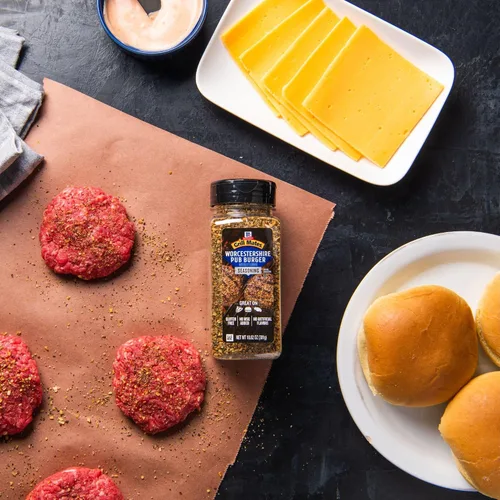 Vista 9 de McCormick Grill Mates Worcestershire Pub Burger Seasoning - Condimento para hamburguesas, 10.62 oz