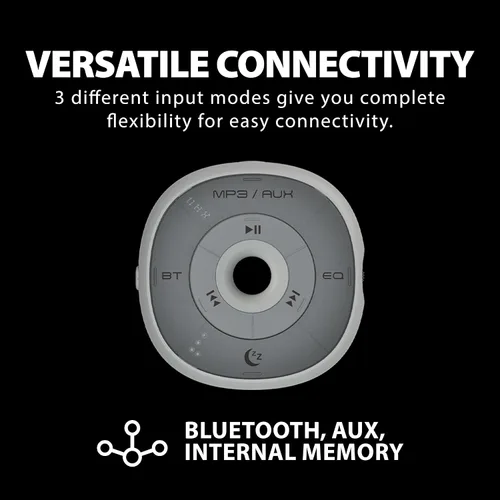 Vista 4 de Avantree Slumber - Altavoz de almohada para dormir, audio privado con ruido blanco incorporado, soporte Bluetooth y AUX, control de volumen