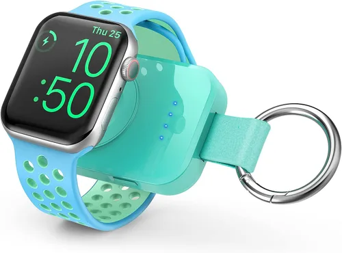 Vista 12 de i.VALUX Cargador inalámbrico portátil para Apple Watch Series 11/10/9/8/Ultra/7/6/5/4/3/2/SE, cargador magnético compacto para iWatch de 1000mAh