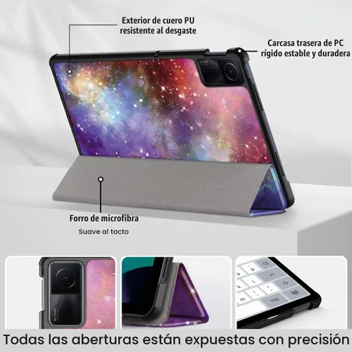 Vista 2 de Funda para Xiaomi Redmi Pad SE de 11 pulgadas, ligera funda inteligente con soporte triple y encendido automático para Xiaomi Redmi Pad SE 2023