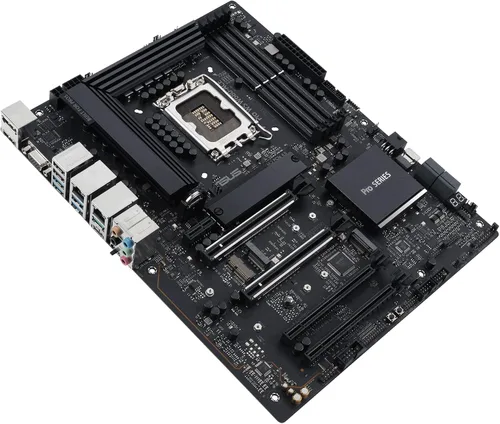 Vista 3 de Pro WS W680-ACE Placa base Intel W680 LGA 1700 ATX para estación de trabajo, 2 ranuras PCIe 5.0x16, DDR5, memoria ECC, LAN de 2 x 2.5 Gb, 3 ranuras