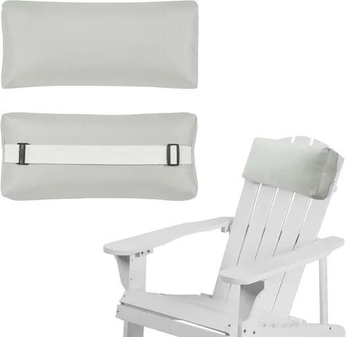 Vista 11 de Almohada para Silla Tumbona, Paquete de 2 Almohadas para Silla de Descanso al Aire Libre con Correa Ajustable, Almohada para la Cabeza de Largo