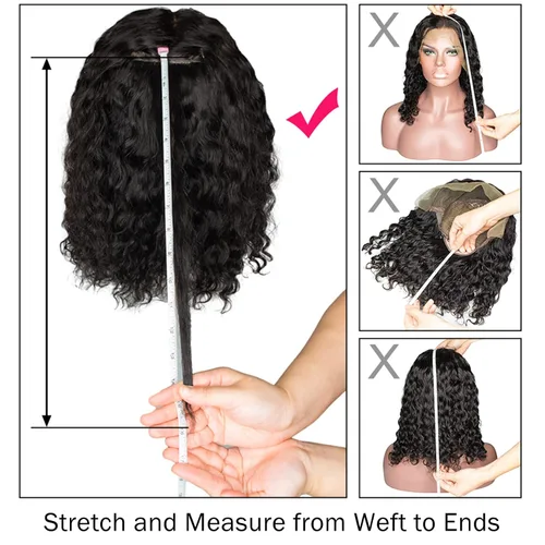 Vista 8 de Pelucas de cabello humano con encaje frontal HD de 13 x 6 pulgadas, cabello humano prearrancado, color negro natural, sin pegamento, peluca