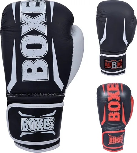 Vista 7 de Guantes de boxeo Muay Thai Training Genuine Cow Hide Leather Sparring Guantes de boxeo Kickboxing Guantes de lucha