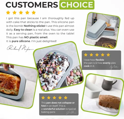 Vista 8 de Cook'n'Chic - Molde de silicona antiadherente para horno, molde profesional para hornear pasteles, panes, apto para microondas, lavavajillas