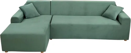 Vista 11 de MIFXIN Fundas para sofá modular en forma de L, 2 piezas, elásticas, tipo L, para sofá esquinero, protector de muebles, para mascotas, niños y perros