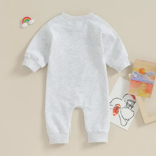Vista 3 de Honganda Enterizo de fútbol para bebés y niñas con diseño divertido de papá Saturday