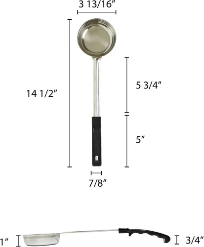 Vista 2 de Thunder Group Controlador de porciones sólidas, cucharones de construcción de 1 pieza con mango negro de plástico, 6 onzas