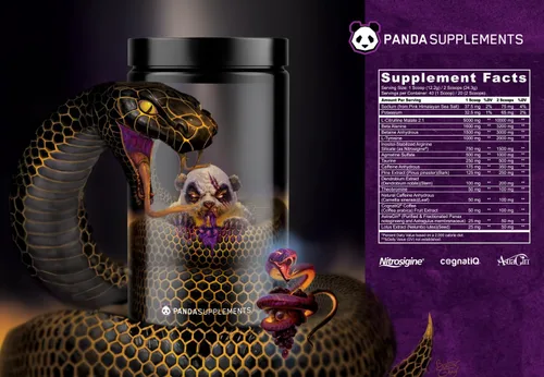 Vista 7 de Underground Bio Labs: Panda Supps Pandamic, Extreme Pre Entrenamiento para un máximo rendimiento, bomba y concentración (40 cucharadas)