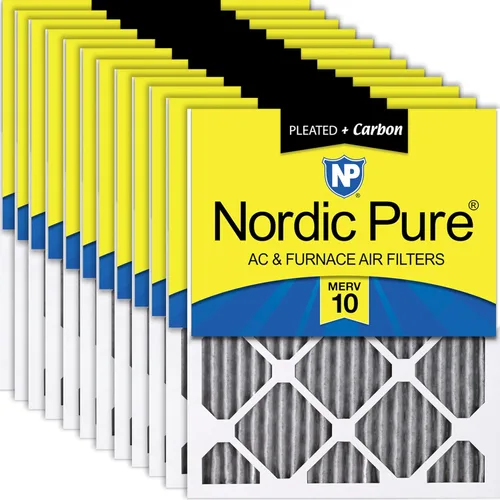 Vista 82 de Nordic Pure 20x20x1 (Tamaño real: 19 1/2 x 19 1/2 x 3/4) Filtros de aire para caldera/aire acondicionado Poly Green MERV 6 – Reduce el polvo