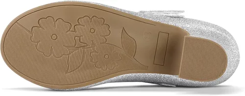 Vista 6 de K KomForme Zapatos Mary Jane para niña con tacón bajo con diamantes de imitación de princesa, zapatos planos de vestir para niños pequeños y niños