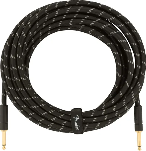 Vista 14 de Fender Cable de instrumento original de 18.6 pies, recto, negro, 1 paquete