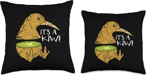 Vista 3 de Kiwi Bird Fruit Funny Throw Pillow