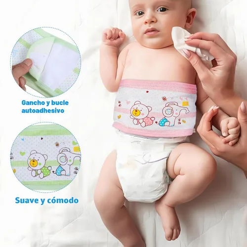 Vista 7 de EXCEART Cinturón de hernia umbilical para bebé, banda de ombligo infantil