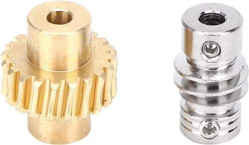 Vista 9 de Kit de engranaje helicoidal de impulsión, eje de metal de bronce de rueda alta torsión 20: 1 engranaje de gusano reemplazar para 4: 1, piezas