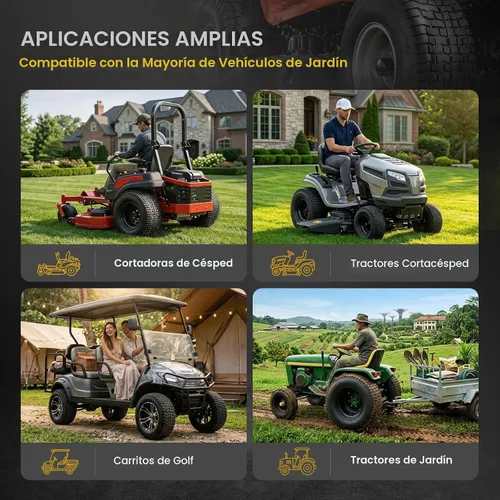 Vista 5 de TUFFIOM Juego de 2 neumáticos para cortacésped de 15 x 6.00-6, neumáticos de césped 2PR, neumáticos de tractor de césped, jardín, compatibles