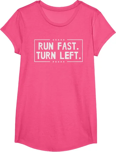 Vista 60 de Run Fast Turn Left - Camiseta para correr de pista y campo