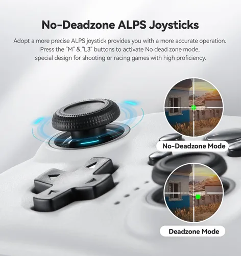 Vista 2 de BINBOKPLAY Wireless Switch Pro ControllerSwitch Controller for SwitchSwitch OLEDSwitch Lite, 8 Colors RGB Switch Gamepad Remote with ALPS Joystick