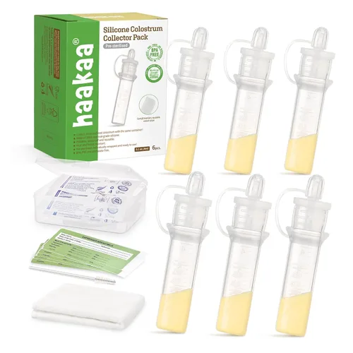 Vista 10 de haakaa Kit colector de calostro jeringas de calostro para leche materna para recolectar, alimentar y almacenar, listas para usar