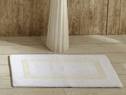 Vista 86 de Better Trends - Alfombra de baño 100% algodón reversible, altamente absorbente y lavable a máquina, suave, tapete de ducha para piso de baño
