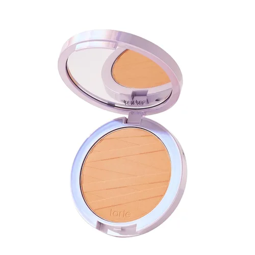 Vista 27 de tarte face tape polvo compacto – Polvo impermeable de cobertura media con ácido hialurónico, hongo de nieve y péptidos para suavizar y fijar