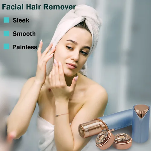 Vista 8 de Cabezales de repuesto para removedor de vello facial Gen 2 para un toque de acabado impecable, cuchillas de doble anillo compatibles