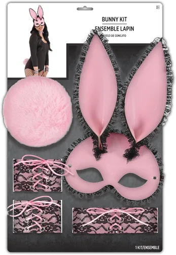 Vista 2 de amscan Kit de conejo rosa sexy para adultos