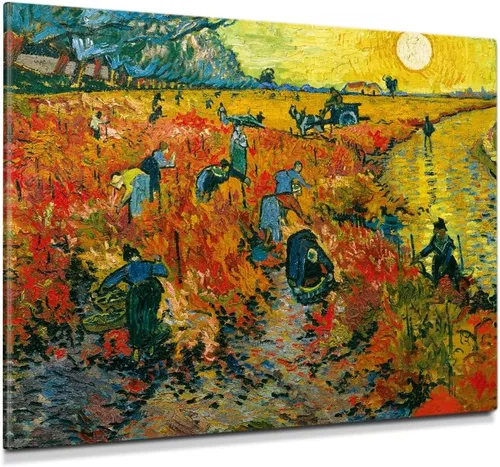 Vista 24 de Serie de pinturas de Vincent Van Gogh (favoritos). Reproducción de arte clásico de Van Gogh, impreso en lienzo, Algodón, Almond Blossom, 16x20