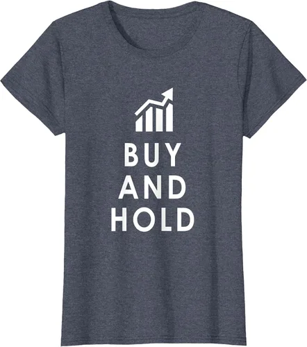 Vista 41 de Stocks Investing Buy and Hold Investor T-Shirt Asphalt Grey