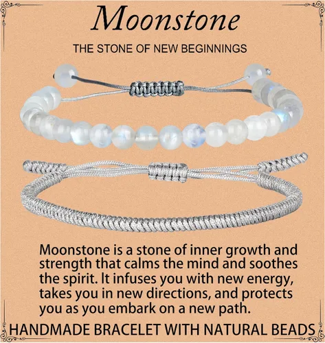 Vista 60 de LPBeads Pulsera de piedra natural hecha a mano de tamaño ajustable