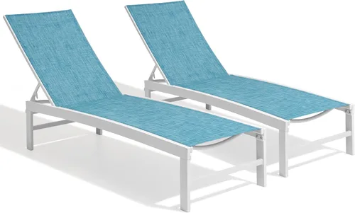 Vista 16 de Chaise Lounge Outdoor Pool Lounge Juego de 2 sillas de bronceado (beige)