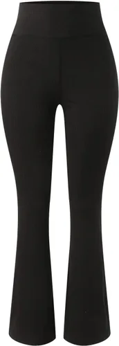 Vista 4 de Falre - Leggings para mujer, pantalones de yoga de cintura alta, pantalones de entrenamiento, corte de bota, pantalones de vestir acampanados