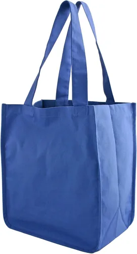 Vista 9 de Simple Ecology Bolsa de compras reutilizable de algodón orgánico; fundas para botellas, soporte inferior rígido (diseño actualizado)