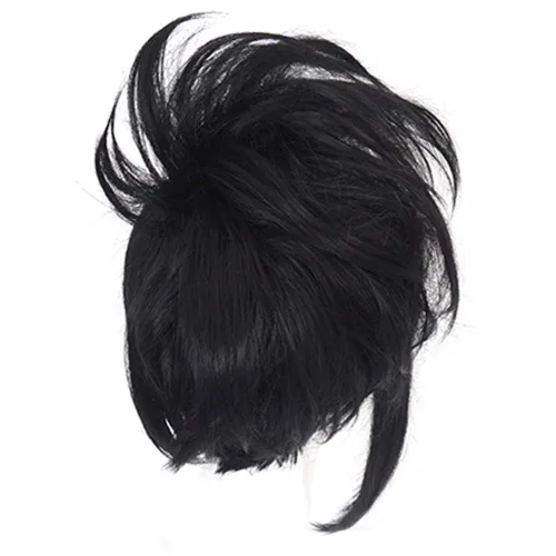 Vista 5 de Anime Cosplay Momo Yaoyorozu Pelucas para mi héroe Academia Pelo sintético Halloween disfraz Pelucas