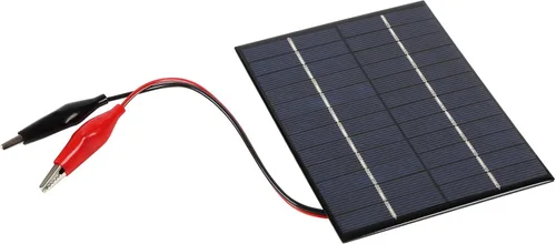 Vista 6 de 2pcs Panel Solar 2W 12V DIY Batería Cargador Solar Tablero + Clip Tigre Negro X 2