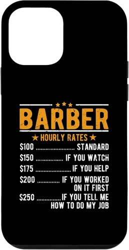 Vista 12 de Funda para iPhone 15 Barber tarifas por hora
