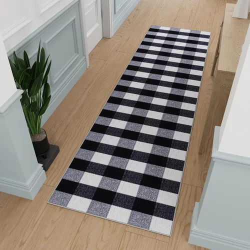 Vista 40 de Ottomanson Alfombras de 5 x 6 pies 6 pulgadas para sala de estar, alfombra de área para dormitorio, antideslizante, duradera y grande para zonas