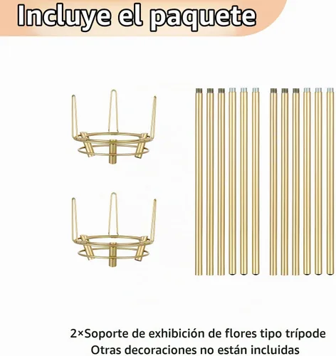 Vista 8 de NUPTIO Trípode de exhibición de flores, 31.5" de alto, 2 piezas, para gran apertura
