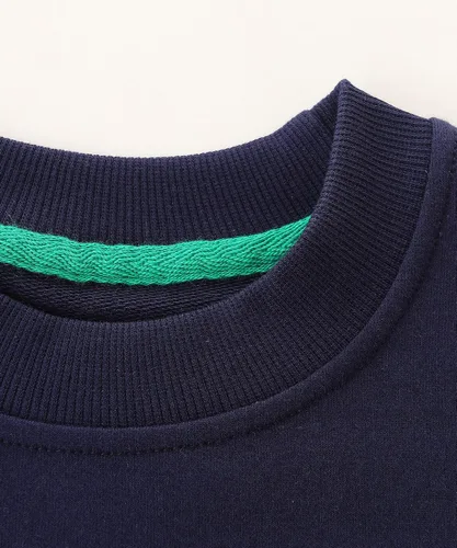 Vista 4 de Bumeex Sudadera de algodón con cuello redondo para niño pequeño 2-7T