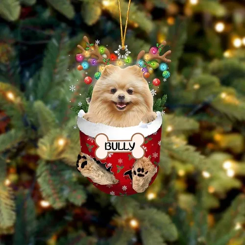Vista 165 de IZI POD Affenpinscher Adorno de Navidad personalizado para perro, adorno de bolsillo de nieve para perro para árbol de Navidad, adorno acrílico