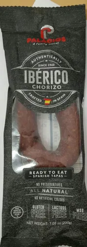 Vista 4 de Chorizo Autentico HOT de Palacios. Importado de España. Paquete de 6 unidades de 7.9 oz