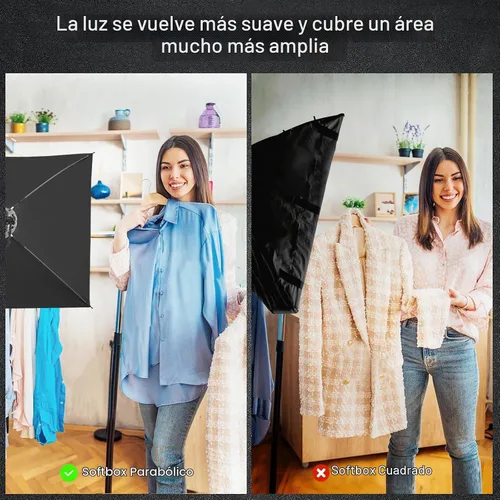 Vista 3 de WELLMAKING Caja de luz rectangular de 23.6 x 35.4 in/23.6 x 35.4 pulgadas, caja suave de estudio con difusores/rejilla de panal/bolsa, compatible