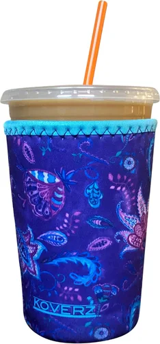 Vista 63 de Funda Koverz para café helado, funda aislante de neopreno para taza, se ajusta a una taza de café de 32 Oz., lavable y reutilizable, accesorios