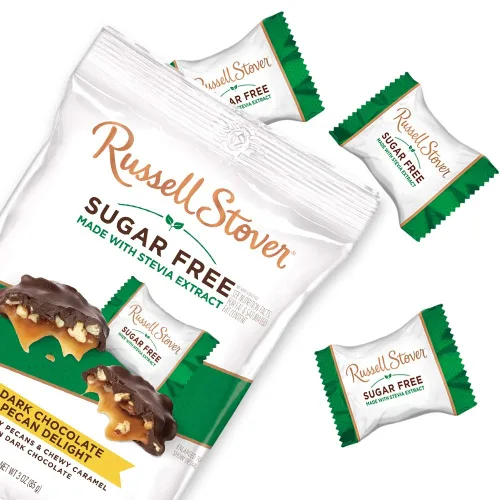 Vista 4 de Russell Stover Delicia de Nuez Pecana con Chocolate Oscuro Sin Azúcar, Bolsa de 3 Onzas (12 Unidades)